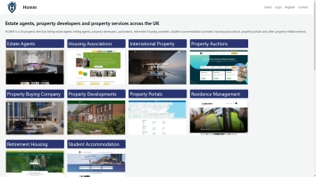 Homm applies SiteAtlas to the UK property sector, with links to estate agents, developers, retirement housing, student accommodation and property listings across major portals.